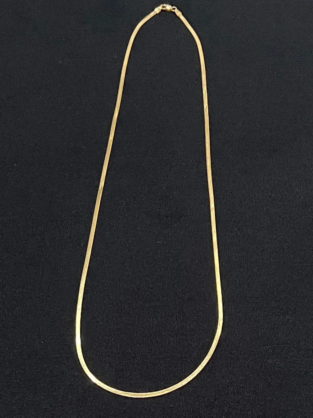18k Italian 24in 2mm  Gold Herringbone Necklace for Women/Men